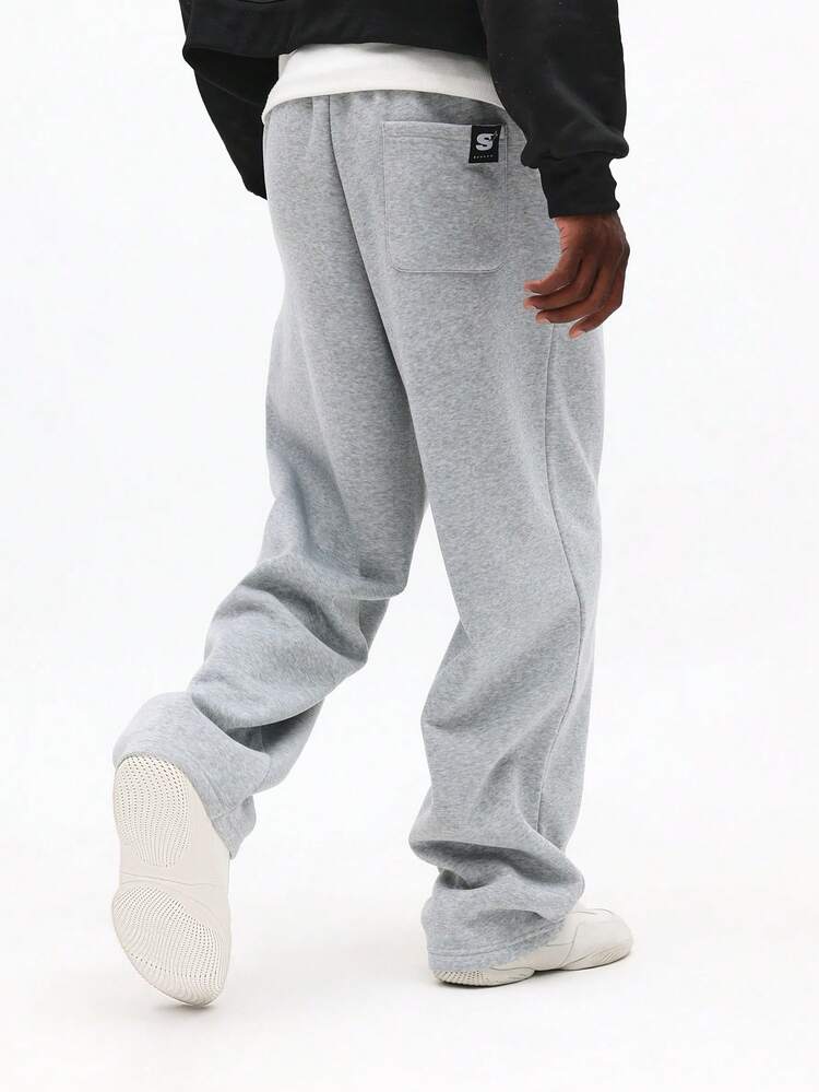Straight Leg Sweatpants With Cursive Logo