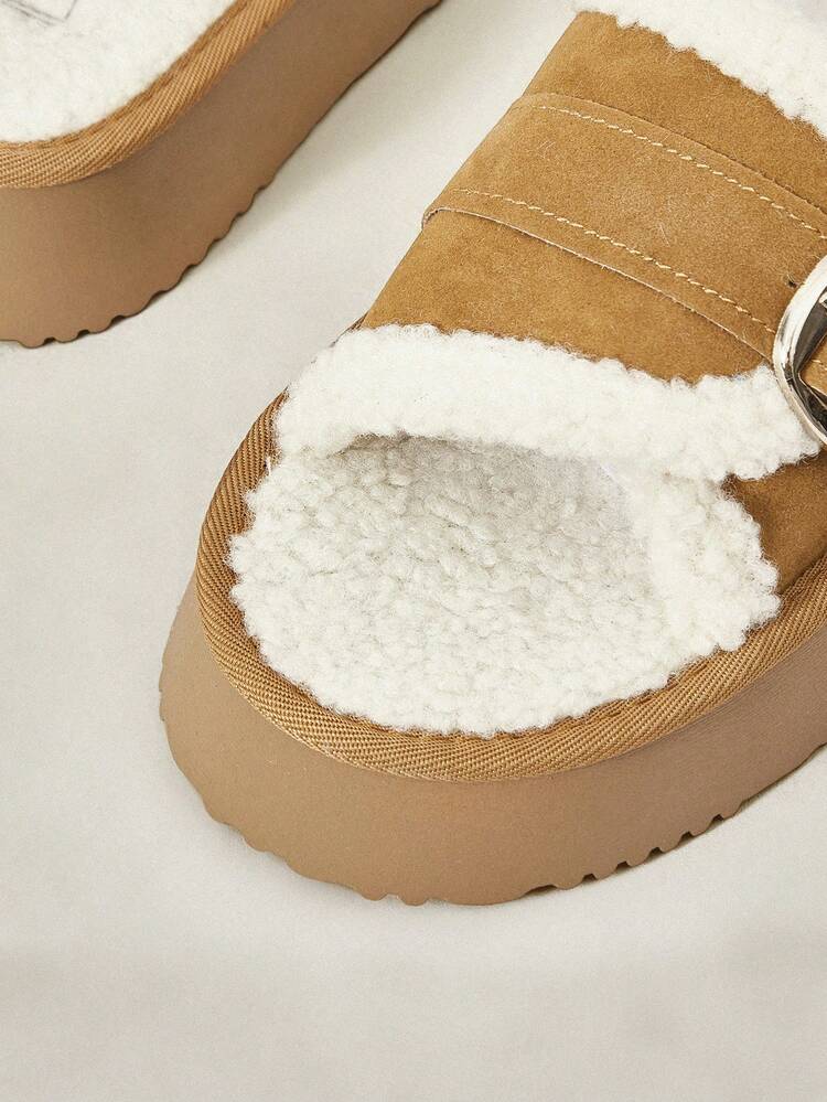 Fluffy Furry Flat Slides For Women, New Warm Indoor Home Slippers, Autumn/Winter Valentines