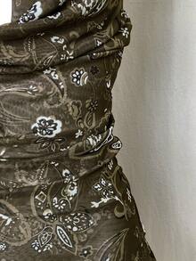 EgrlEra Green Halter Backless Sexy Retro Mini Dress For Women - Army Green - View 6