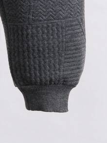 SHEIN 2 件套可爱卡通印花拉链连帽衫和慢跑裤套装，休闲街头服饰，舒适秋冬 - 灰色 - 查看 4