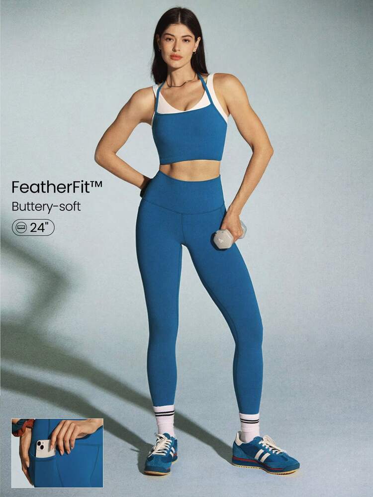 24" FeatherFit™ High-Rise Side Pocket Leggings