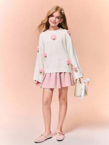 Fall Winter Vintage Tween Girls Sweaters