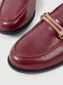 Sleekvia Damloafers med mjuk botten, brittiska läderskor, mångsidiga och eleganta plattskor - Bourgogne - Visa 7