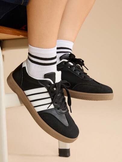 CUCCOO EASI 女士圆头休闲百搭运动鞋