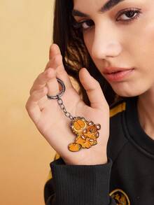 GARFIELD | SHEIN 锌合金卡通钥匙扣猫熊趣味包包挂件，适合挂包包挂钥匙，送礼收藏纪念 - 彩色 - 查看 4