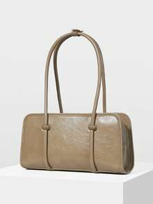 MOTF PREMIUM PU 皮革双手柄单肩包 - 淺卡其 - 查看 3