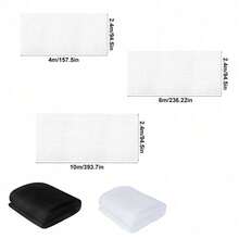 SHEIN Basic living 1PC Multifunctional DIY Mosquito Net Fabric Outdoor Garden Net - Mosquito And Bird Barrier, Polyester Mesh With Foldable And Removable , Perfect For Patios, Gardens, Camping, Windows - Available In Black Or White, Various Sizes, Breathable Design | Protective Garden Screen, Plant Protection