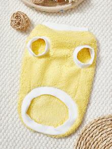 PETSIN Moletom com capuz e colete de veludo para animais de estimação, outono/inverno, para cães, gatos e pequenos animais – moletom macio e quente com fivela de tração, uso diário para ambientes internos e externos