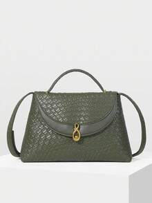 MOTF PREMIUM 纹理PU皮革手提包 - 胡桃綠 - 查看 5