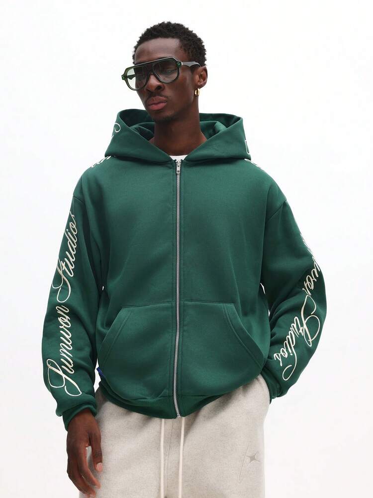 Full Zip Hoodie With Drawstring