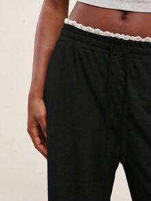 NYA SZN Pants Wide Leg Trousers Matching Summer Lounge Pants Comfortable For Women - Black - View 4