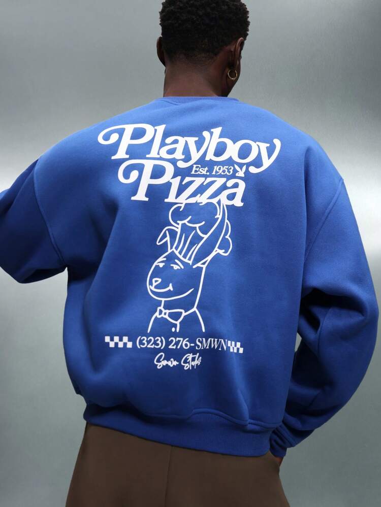 PLAYBOY X SUMWON Bluza z okrągłym dekoltem i grafiką