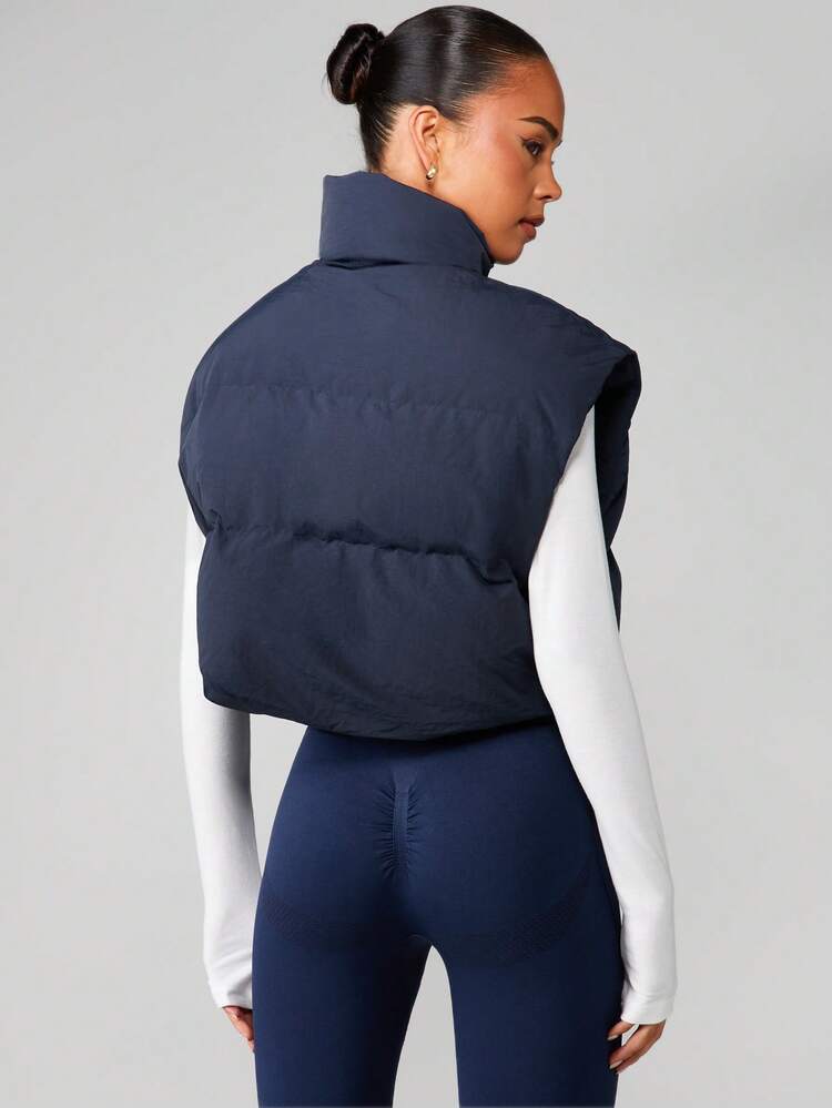 MISSGUIDED Gesteppte Pufferweste mit Stehkragen