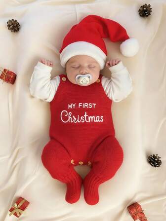 SHEIN Newborn Baby Embroidered Letter Knit Jumpsuit, Casual Versatile Style Christmas Baby Boy Outfit Baby Boy First Christmas Outfit My First Christmas Romper Baby My First Christmas Outfit Baby Christmas Clothes Baby Boy Christmas Outfit First Christmas Baby Outfit Christmas Baby Boy Romper Outfit Newborn Christmas Outfit Red My First Christmas Baby Outfit Newborn Red Outfit Baby First Christmas Outfit Baby Boy Red Christmas Outfit Red Baby Romper Newborn Christmas Clothes Baby Christmas Outfit Red Baby Christmas Outfit Red Baby Christmas Romper Baby Boys Christmas Outfit Santa Hat Baby Outfit Baby Red Outfit Baby Santa Hat Red Baby Santa Hat Newborn Christmas Photoshoot