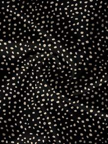 EMERY ROSE Plus Size Women V-Neck Long Sleeve All-Over Print Casual Shirt - Black - View 7