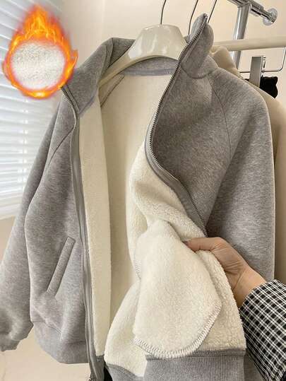 Franclia 女式休闲纯色羊毛运动衫