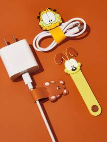 GARFIELD | SHEIN Cartoon Data Cable Storage Clip Travel Earphone Charging Cable Organizing Clip Home Multi-Functional Cute Winding Cable Organizer, Suitable For Various Cable Storage - Multicolor - View 2