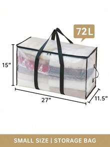 Novo saco para guardar edredons, saco de alta qualidade para mudanças, grande capacidade, à prova de poeira e umidade, dobrável e com alças, ideal para roupas, roupa de cama, brinquedos, travesseiros e cobertores. Armazenamento sazonal. - Multicolorido - Ver 17