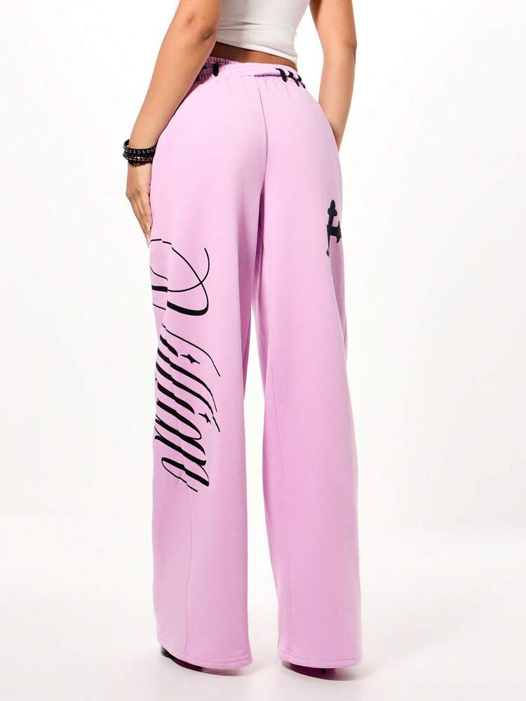 SUMWON WOMEN ハロウィン オーバーサイズ レースアップ ウエストバンド ジョガーパンツ