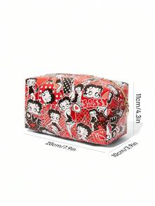 Betty Boop x SHEIN 1 Túi đựng mỹ phẩm dung tích lớn, túi đựng đa năng, túi đựng đồ nhỏ, túi du lịch, túi đựng đồ điện tử, thích hợp để mang theo đồ dùng nhỏ hàng ngày, khi đi du lịch, sử dụng văn phòng, trang điểm hoặc học tập, được thiết kế đặc biệt cho phụ nữ và học sinh, vui tươi, gợi cảm, đáng yêu, quà tặng ý tưởng, tiệc tùng, ngày lễ, ngày Valentine. - Nhiều màu - Xem 7