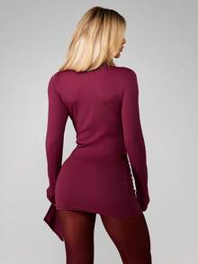 MISSGUIDED Women Two-Piece Outfits Christmas - Burgundy - View 2