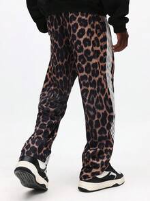 Quần thể thao họa tiết da báo có sọc bên hông, thoải mái, vừa vặn, dễ chịu - màu nâu - Xem 2