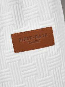 2 件套年轻男孩针织提花纹理长袖运动衫和裤子套装，秋冬时尚休闲装 - 白色 - 查看 3