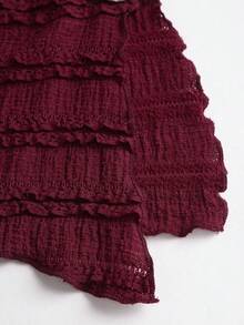 Sweetra Blusa casual de primavera/verano/otoño para mujeres, ideal para viajes y uso diario, con tela texturizada, bajo asimétrico, mangas acampanadas y decoración metálica lateral