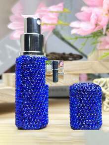 1 件 10ml 奢华水钻装饰可填充香水喷雾瓶、爽肤水瓶、旅行香水雾化器、迷你便携式香水喷雾器、女士礼物、香水瓶