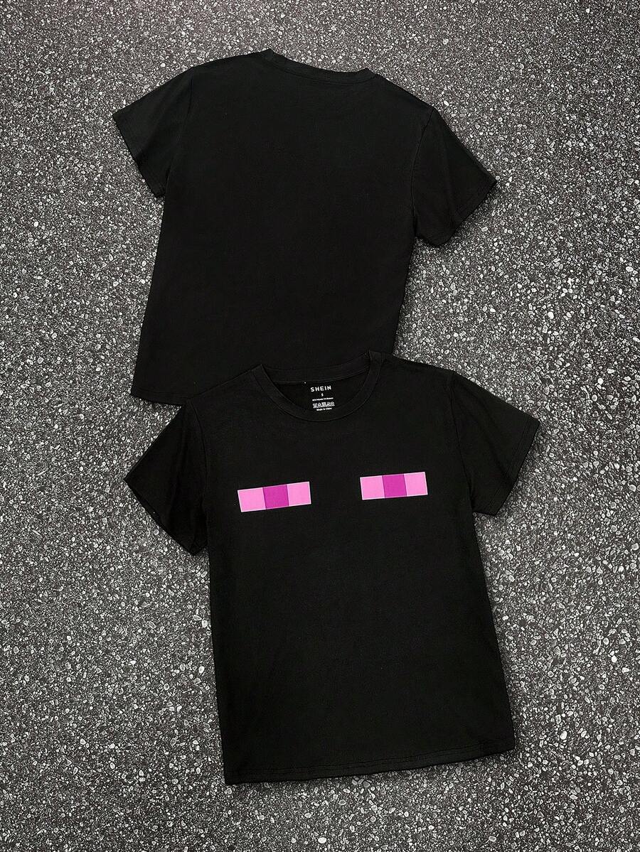 Glimmora Parte superior de club sexy con gráfico de ojo de mujer estilo Y2K, camiseta gráfica de moda estética punk callejera, parte superior casual de verano personalizada gótica, parte superior de manga corta con cuello redondo y estampado de resort