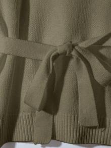 Franclia 2件套女士高端优雅针织毛衣，白色，秋冬 - 摩卡棕 - 查看 6