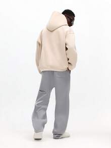 SUMWON 常规款男士拉链连帽衫套装，带抽绳兜帽，休闲运动服，秋冬街头服饰 - 彩色 - 查看 2