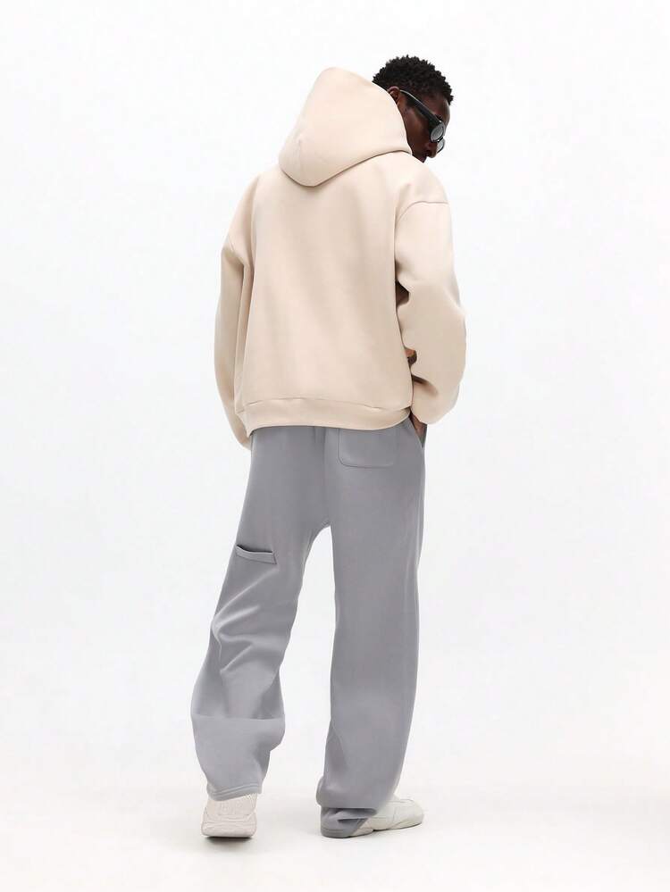 SUMWON Regular Men's Zip Up Hoodie Coordinates Set With Drawstring Hood Casual Sweatsuit Autumn Winter Streetwear