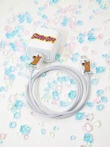 SCOOBY-DOO X SHEIN 3 Pieces Set, Cute Cartoon Dog Data Cable Protective Case, Suitable For IPhone Charger, Mobile Phone Data Cable Protective Case, Charger Protective Case (Data Cable Not Included),Compatible With 18/20W Apple Chargers - Multicolor - View 6