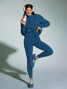 GLOWMODE 26'' FeatherFit™ Fleece Warm Tummy Control High-Rise Waist Leggings Low Impact Yoga Daily Warm Winter