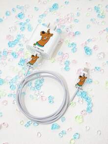 SCOOBY-DOO X SHEIN 3 Pieces Set, Cute Cartoon Dog Data Cable Protective Case, Suitable For IPhone Charger, Mobile Phone Data Cable Protective Case, Charger Protective Case (Data Cable Not Included),Compatible With 18/20W Apple Chargers - Multicolor - View 4