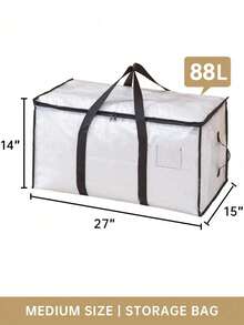 Novo saco para guardar edredons, saco de alta qualidade para mudanças, grande capacidade, à prova de poeira e umidade, dobrável e com alças, ideal para roupas, roupa de cama, brinquedos, travesseiros e cobertores. Armazenamento sazonal. - Multicolorido - Ver 14