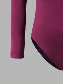 Bộ 2 áo thun tay dài ôm sát in họa tiết bướm thanh lịch cho bé gái tuổi teen, thích hợp cho các buổi hẹn hò và đi chơi, thích hợp cho mùa thu và mùa xuân - Màu Đỏ Sâu - Xem 4