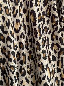 Elamini Bộ đồ hai mảnh họa tiết da báo đen hở lưng, ôm sát, viền xếp nếp, ren, chắp vá, áo crop top cài nút phía trước, thời trang thu đông cho nữ, dự tiệc đi làm, trang phục dạo phố thanh lịch, cổ điển, tốt nghiệp hàng ngày - Nhiều màu - Xem 8