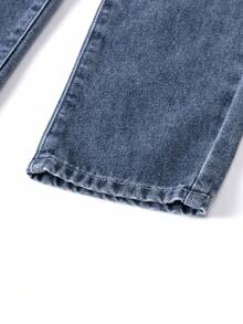 Tween Boys Denim Two Pieces Outfits, Versatile Casual Vintage Washed Denim Set, Suitable For Daily Wear, Outings, School, Commute, Essential For Fashionable Boys Boy Jeans Sets Denim Boys Outfit Jean Set Kids Jeans Jacket Denim Sets For Girls - Medium Wash - View 8