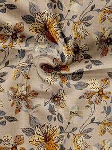 EMERY ROSE 女式休闲 V 领盖袖宽松衬衫，复古碎花 - 彩色 - 查看 5