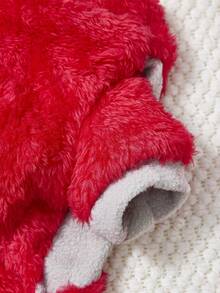 PETSIN Lovely Cartoon Style Four-Legged Pet Jumpsuit – Windproof And Snuggly Fleece Clothing For Small Dogs & Cats, Perfect For Daily Indoor And Outdoor Wear,Christmas,Christmas Decorations - Red - View 6