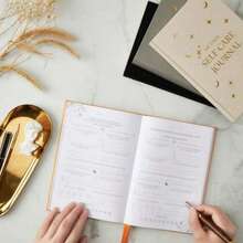 1 件 Star My DAILY SELF CARE JOURNAL 笔记本高级皮革纸烫印字母分页奢华金边无日期计划内页自我管理/自我反思/感恩五分钟，创意礼物感恩节、圣诞节、生日万圣节装饰返校 - 彩色 - 查看 12
