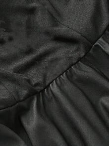 Viva Relle Plus Size Women's Elegant Sexy Cute Heart Neck Puff Sleeve Waist Tie Ombre Color Short Dress, Party Wear - Multicolor - View 7