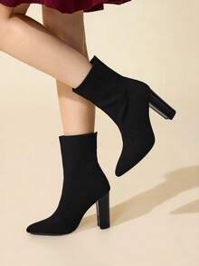 CUCCOO BASICS Botas de tacón alto hasta la pantorrilla para mujer