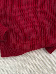 SHEIN Playful Pals 男婴圣诞时尚毛衣，适合秋冬季穿着