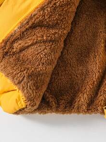 Cozy Pixies Infant/Toddler Girls' Casual Woven Regular Faux Fur Lined Jacket - Yellow - View 3