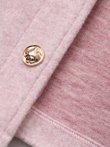 Livesso Veste décontractée et régulière de couleur unie pour femmes, manteaux d'automne pour femmes - Rose bonbon - Voir 7