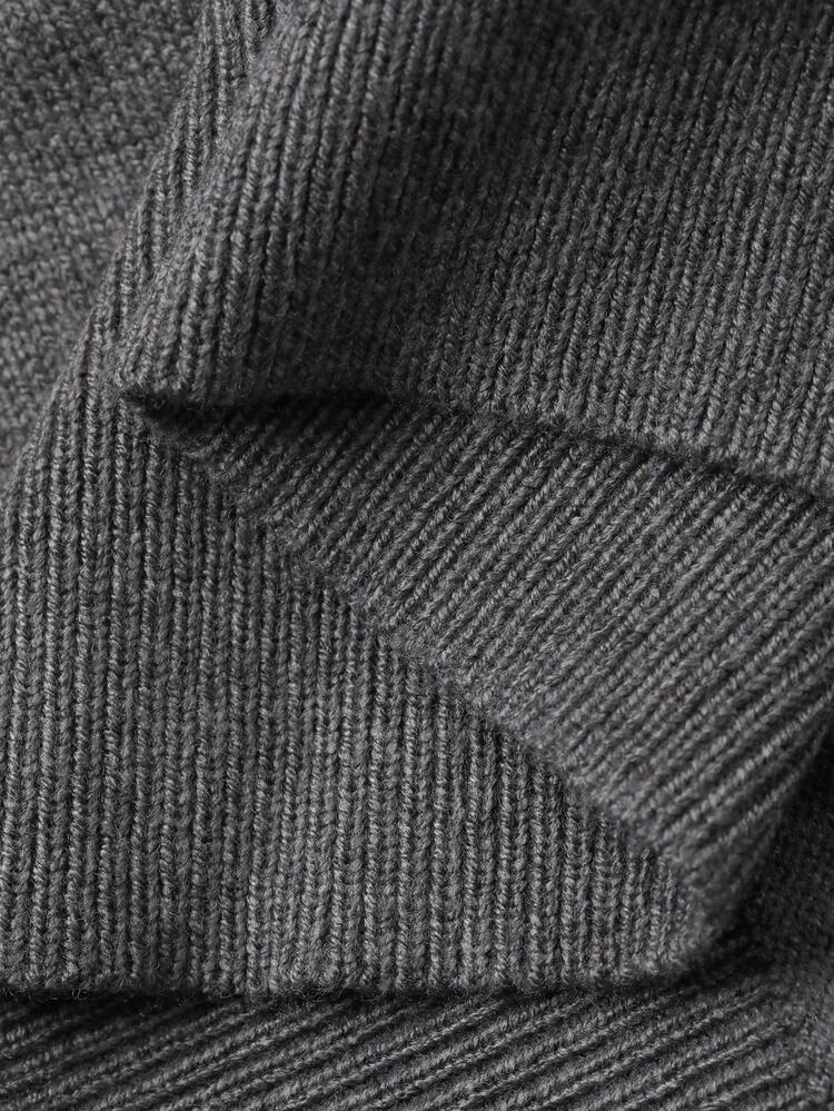 2pcs Women Casual Solid Color Knitted Sweater Vest Set, Autumn/Winter
