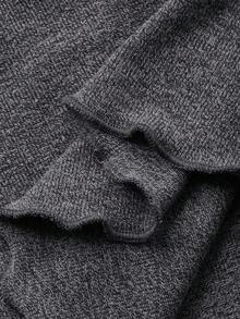 DAZY Women's Autumn Lace Patchwork Tie Shoulder T-Shirt Long Sleeve Top - Dark Grey - View 7
